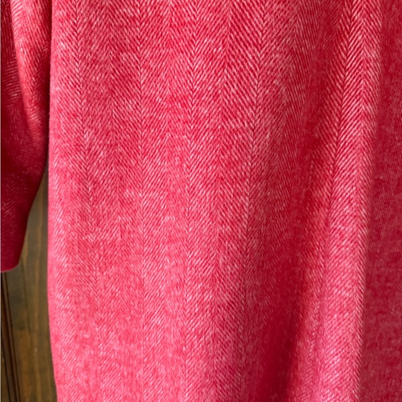Apt. 9 Red Herringbone Long Topper Coat LIKE NEW - Picture 3 of 3